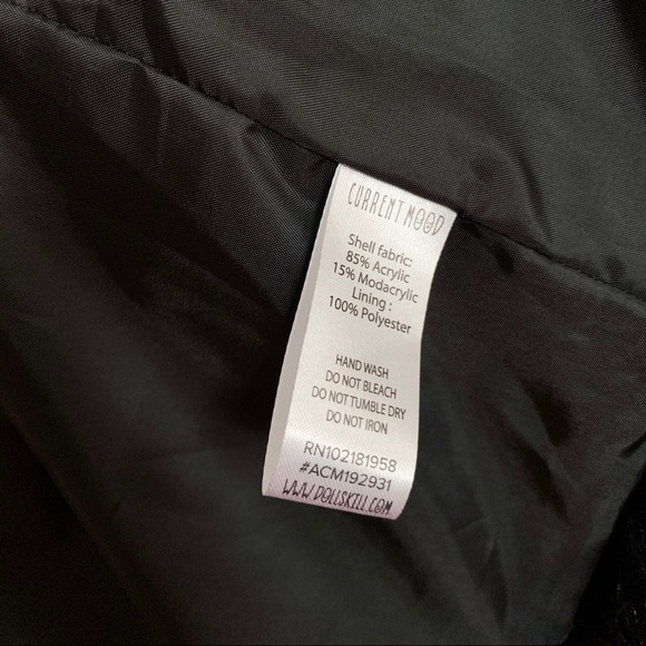 Dolls Kill Midnight Black Faux Fur Teddy Jacket - Picture 4 of 13